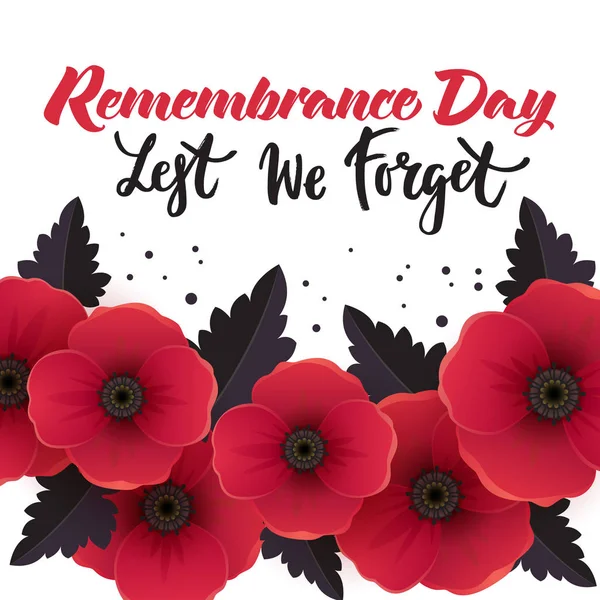 Remembrance day poster — Stock Vector