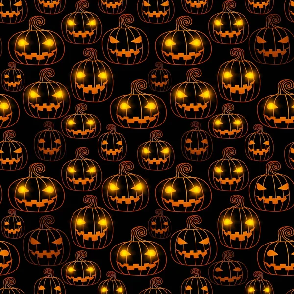 Halloween pumpkin seamless pattern — Stock Vector