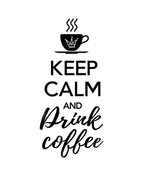 Kalmte bewaren en drinken koffie — Stockvector
