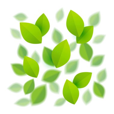 yeşil yapraklı vektör arkaplanı