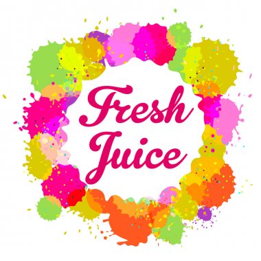 Soyut mürekkep taze meyve suyu metin arka plan su sıçramalarına