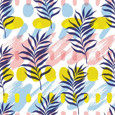 soyutlanmış arka planda kesintisiz botanik desen