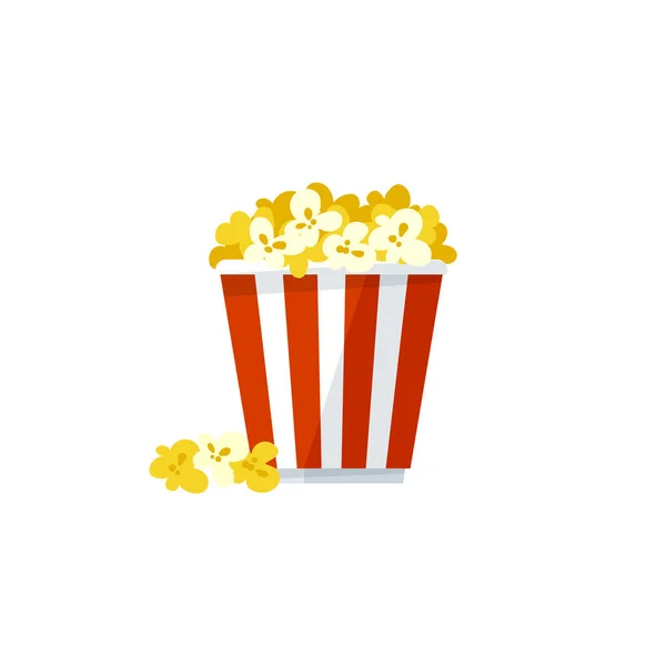 Vektorillustration Des Einfachen Popcorn Box Symbols Isoliert Auf Weißem Hintergrund — Stockvektor