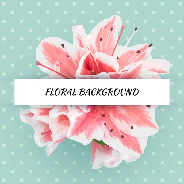 Fundal Floral Realist Loc Pentru Text — Vector de stoc