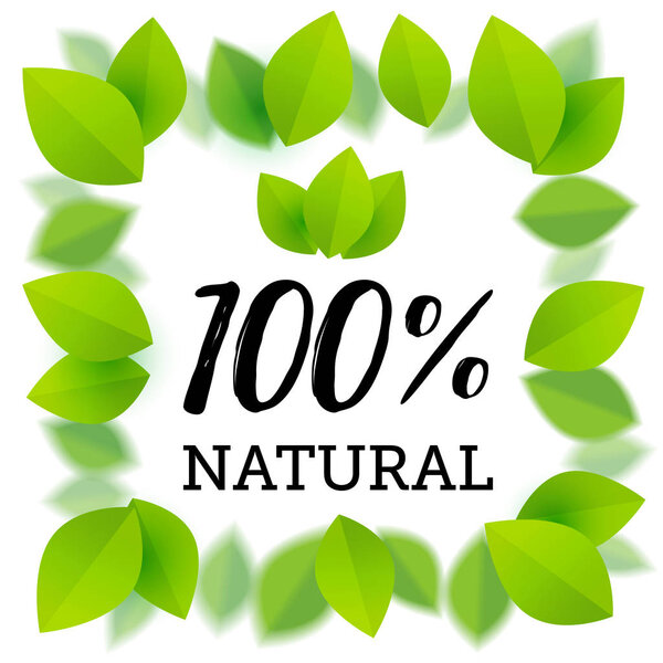 100% natural  logo