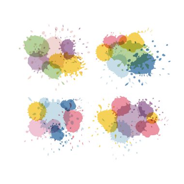 Vektör çizim, beyaz bir arka plan üzerinde izole mürekkep damla ayarla.