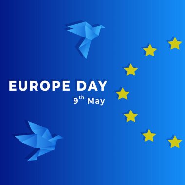 9 Mayıs Avrupa Günü Kutlaması. Vektör Arkaplan Resimleri