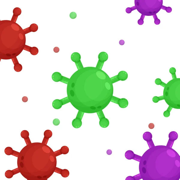 Ilustracja Wirusa Bezszwowego Wzorca Projekt Logo Ikony — Wektor stockowy