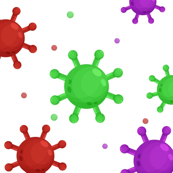 Sömlös Mönster Virus Illustration Logotyp Och Ikondesign — Stock vektor