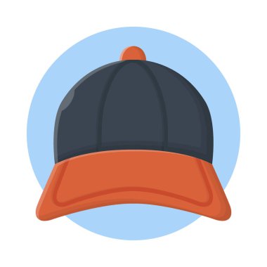 Şapka Şapka Spor Stili. Düz Simge Vektör Tasarımı