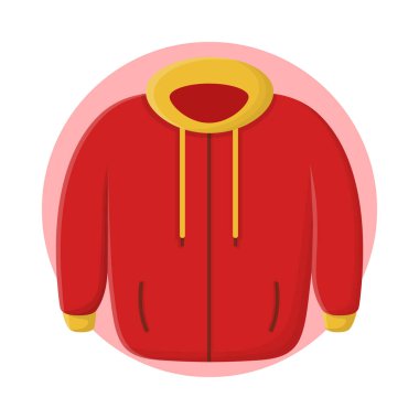 Süveter ceket kış koleksiyonu. Düz Simge Vektör Tasarımı