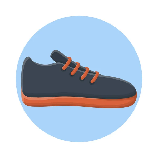 Calzado Sport Shoes Fashion Style Icono Plano Vector Diseño — Vector de stock