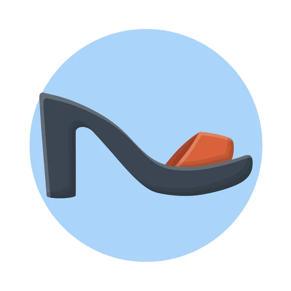 Sandálias Femininas Moda Calçado Projeto Vetor Ícone Plano — Vetor de Stock