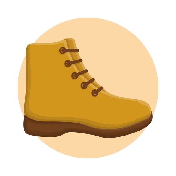 Boots Climbing Adventure Fashion Návrh Vektoru Ploché Ikony — Stockový vektor