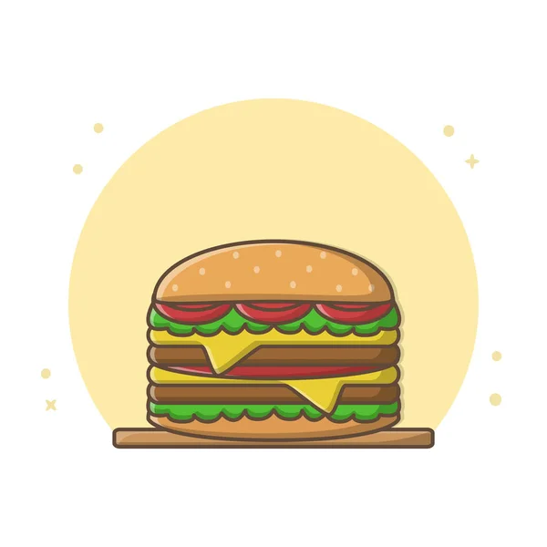 Burger Food Icon Design Vecteur — Image vectorielle
