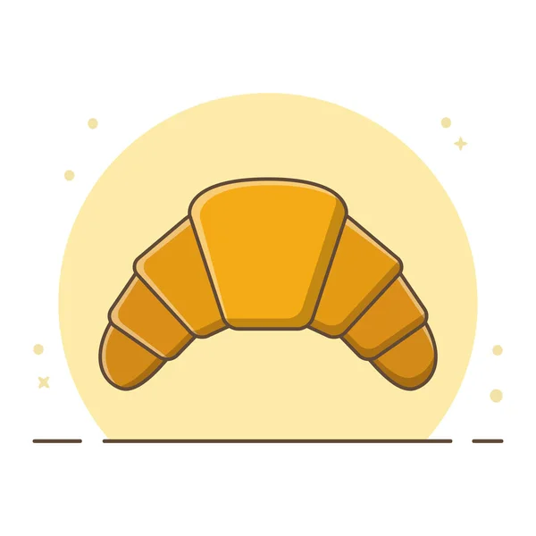 Croissant Pastry Icon Vector Design — Stockvektor