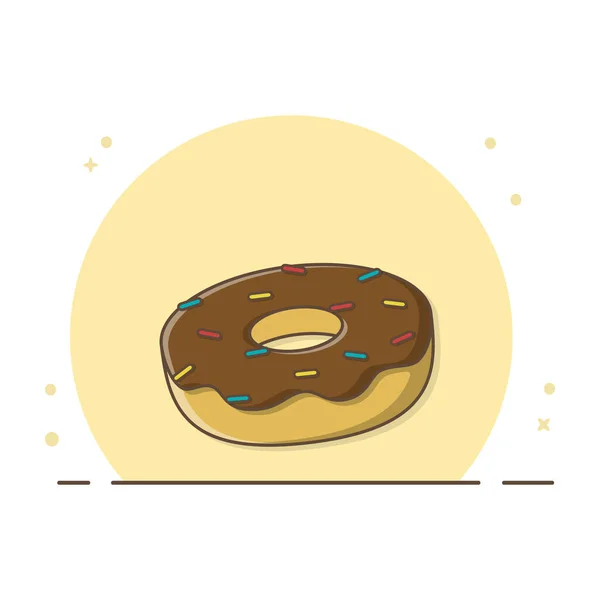 Donut Schokolade Icon Vector Design — Stockvektor