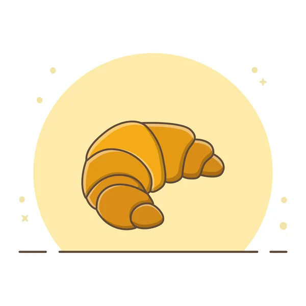 Croissant Dessert Icon Vector Design — Stockvektor