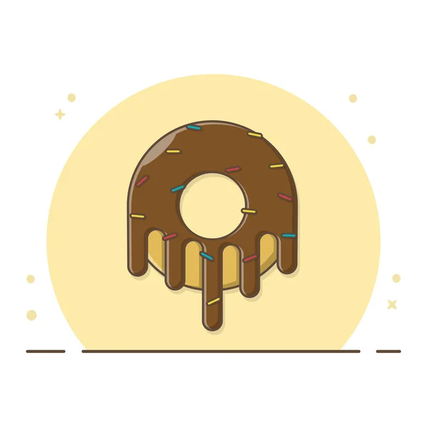 Donut Sweet Chocolate Vector Design — Stockvektor
