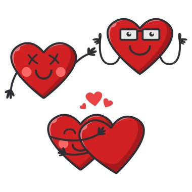 Sevimli sarılma ikonu maskot resimlerine bayılırım.