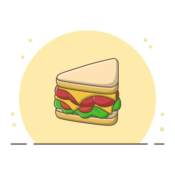 Conception Vectorielle Sandwich Santé Conceptuel — Image vectorielle