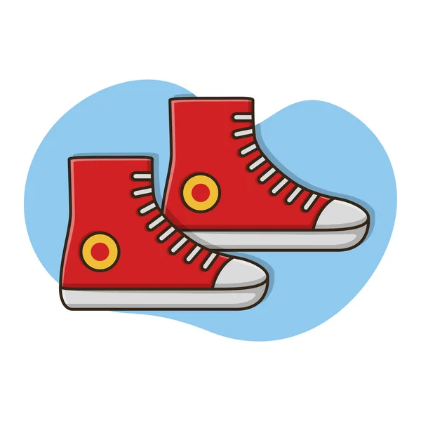 Sneakers Παπούτσια Εικονίδιο Διάνυσμα Σχεδίαση Εικονογράφηση — Διανυσματικό Αρχείο
