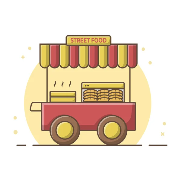 Street Food Icon Design Vector — Stockový vektor