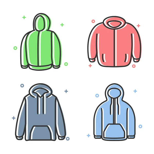 Sweatshirt Jacket Style Icon Design — Stock Vector