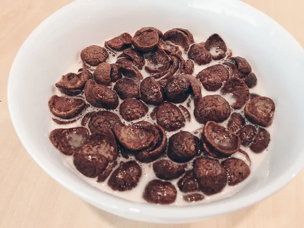 Close Chocolate Crunch Cereal — Stock Photo, Image