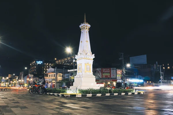 인도네시아의 가카르타 2019 Tugu Jogja 인도네시아의 가카르타 기념물 신호등을 — 스톡 사진