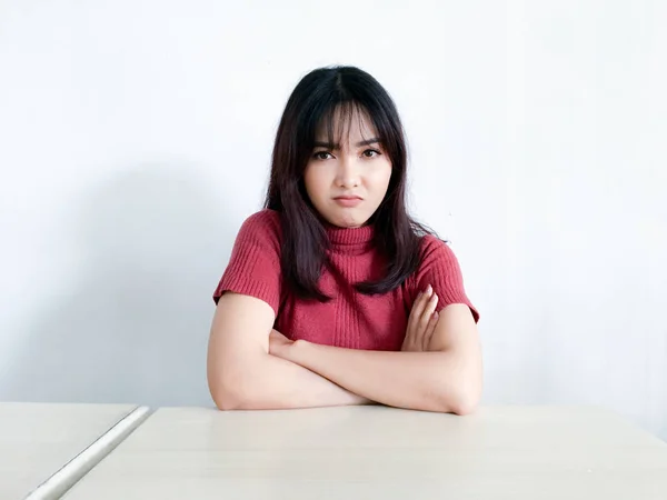 Young Asian Woman Posing Studio — Stock Photo, Image