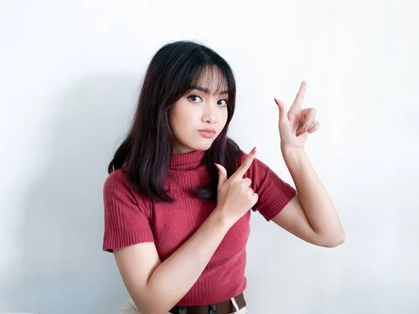 Young Asian Woman Posing Studio — Stock Photo, Image