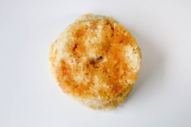 Bir yığın kızarmış pirinç. Yakın çekim.