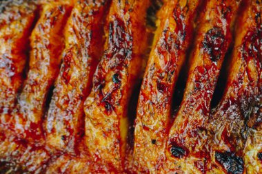 Kızarmış balık yakın çekim 