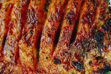 Kızarmış balık yakın çekim 