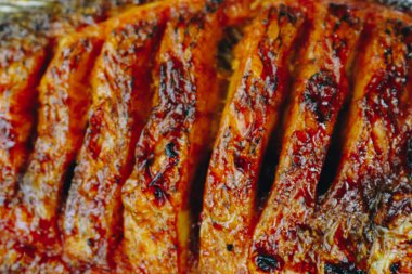 Kızarmış balık yakın çekim 