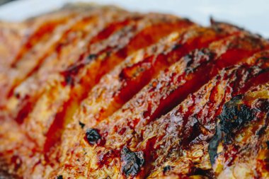 Kızarmış balık yakın çekim 