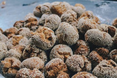 Pek çok ekmek somununa yakın çekim yakın çekim