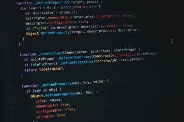 Bilgisayar monitöründeki program kodu