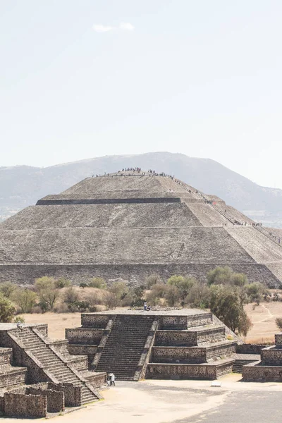 Pirámide Del Sol Teotihuacán Patrimonio Humanidad Por Unesco México — Foto de Stock