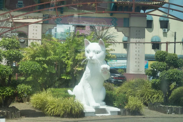 Monumento Gato Centro Ciudad Kuching —  Fotos de Stock