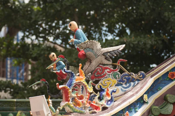 Dragón Techo Del Templo Chino Tua Pek Kong Chinatown Kuching —  Fotos de Stock