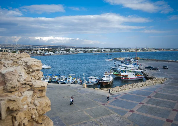 Byzantines Built Fortress Guarding Harbor Paphos 7Th Century Kings Cyprus — Stock Photo, Image
