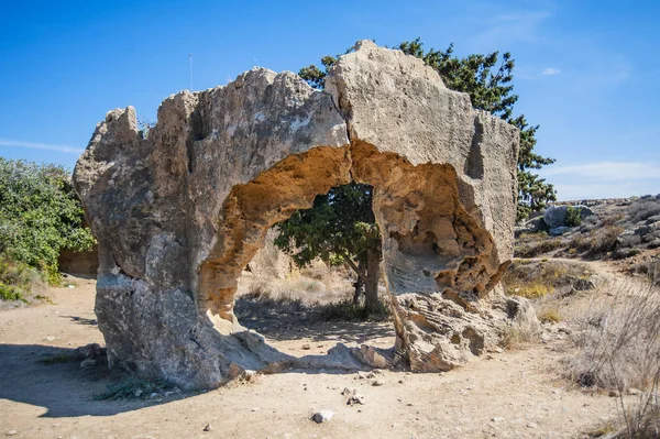 Milattan Önce Yüzyılda Burada Antik Paphos Zengin Bir Mezarlığı Vardı — Stok fotoğraf