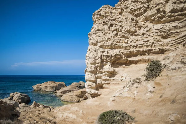 Kantarkasti Cavernas Mar Milagre Incrível Natureza Costa Oeste Chipre — Fotografia de Stock