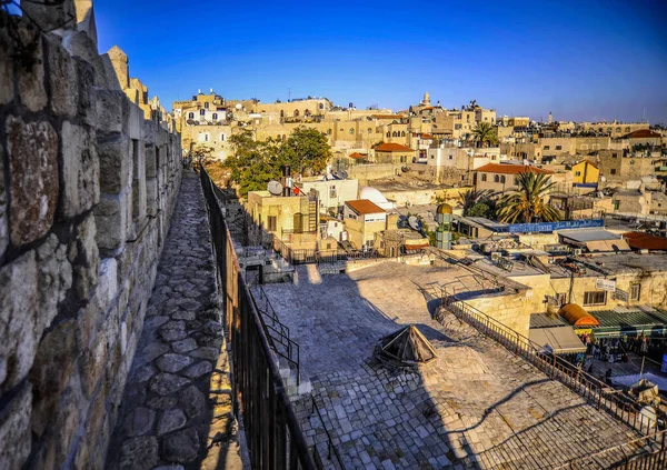Las Murallas Fortaleza Jerusalén Que Han Sobrevivido Hasta Nuestros Días — Foto de Stock