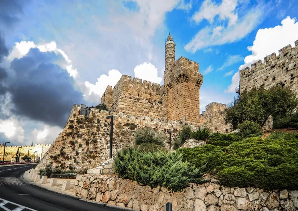 Fortress Walls Jerusalem Have Survived Day Were Built Turkish Sultan — Stock Photo, Image