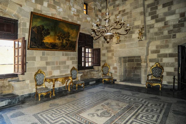 Palácio Dos Grandes Mestres Destruído Durante Domínio Turco Foi Restaurado — Fotografia de Stock