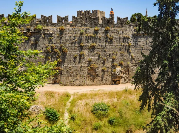 Ana Rodos Şehrinin Güçlü Tahkimatlarının Inşaatı 1309 Yılında Başladı 1522 — Stok fotoğraf