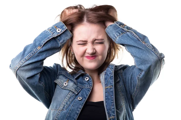 Femme blonde dans le stress — Photo